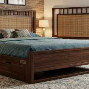 CLASSIC RATTAN CANE STORAGE BED