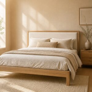 UPHOLSTERED CHESTER HEADBOARD BED